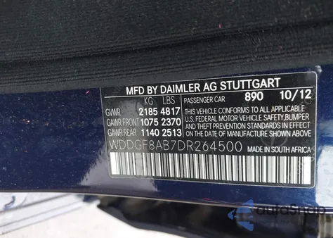 2013 Mercedes-Benz C 300 Luxury 4Matic/Sport 4Matic из США, поврежденный, VIN WDDGF8AB7DR264500